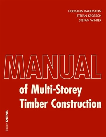 The cover of the book Manual of Multi-Storey Timber Construction features a red background with white and red text—an ideal pick for Architect Gifts. Authors Hermann Kaufmann, Stefan Krötsch, and Stefan Winter are listed at the top right.